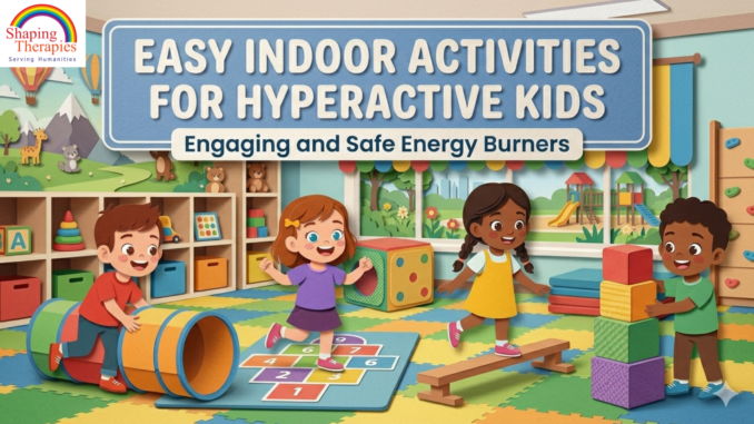 Discover easy indoor activities to help hyperactive children stay focused and regulated at Shaping Therapies, Thane.